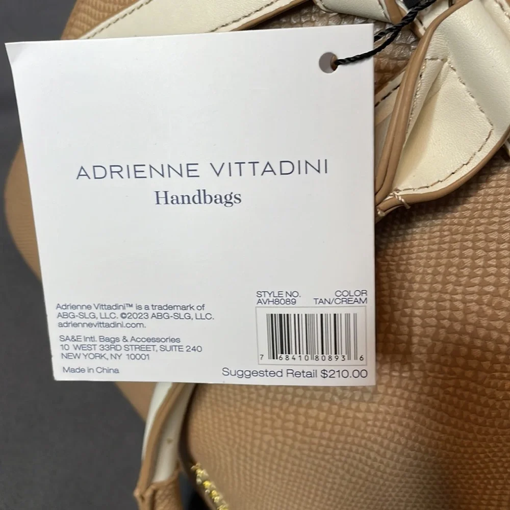 NWT Adrienne Vittadini Madison Lizard Lock Solid Satchel - Picture 7 of 14